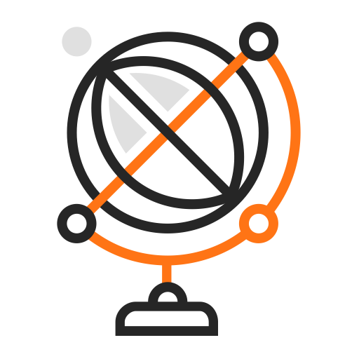 Line Drawing Color Globe svg vector icon