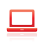 laptop, red icon