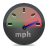 mph, speed icon
