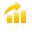bar, chart, up, yellow icon