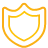 basic, shield, yellow icon