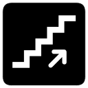stairs, up svg vector icon