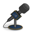 foam, jean, mic icon