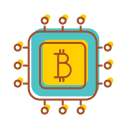 bank, bitcoin, chipset, financial, internet, technology svg vector icon