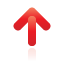 arrow, red, up icon