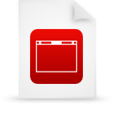 document, file, paper, red icon