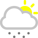 cloud, snow, sun svg vector icon