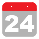 calendar, event, four, hovytech, schedule, twenty-four, two svg vector icon