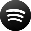 black white, gradient, long shadow, media, social, social media, spotify svg vector icon