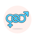 bisexual, sign svg vector icon