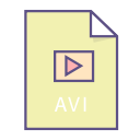 avi, doc, documents, file, format svg vector icon