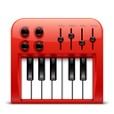 audio, midi, red, soda icon