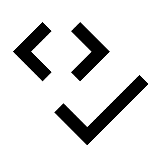 Code Tags Check svg vector icon