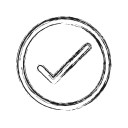 approve, checkmark, productivity, shape, social svg vector icon
