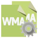 file,format,wma,gear icon