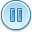 control,pause,blue icon