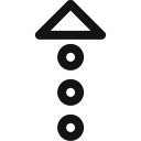 arrow, arrow up, dotted, dotted arrow, luxurious arrow, up, vintage arrow svg vector icon