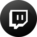 black white, game, gamer, gaming, gradient, social media, twitch svg vector icon