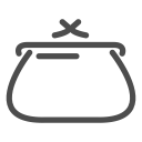 bag, coins, cosmetics, money, purse, travelling, wallet svg vector icon