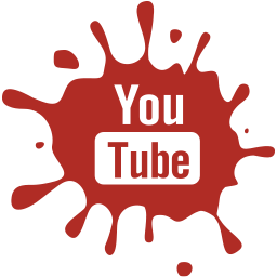 social,media,blot,set,youtube icon