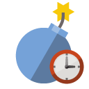 bomb,clock icon