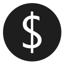 $, character, dollar, math, sign svg vector icon