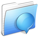 aqua,stripped,folder,ichats icon