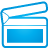 basic, blue, clap, movie icon