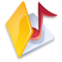 folder,music,yellow icon