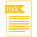 document, extension, folder, paper, rss svg vector icon