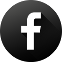 black white, circle, facebook, high quality, long shadow, social, social media svg vector icon