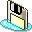 floppy,puddle,save icon