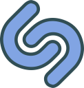 brand, logo, network, shazam, social svg vector icon