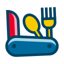 fork, jungle, knife, spoon, tool svg vector icon
