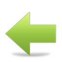arrow, back, green, left, shaddow icon