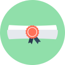 diploma, graduate, graduation svg vector icon