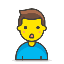 1, man, pouting svg vector icon