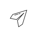 notification, pinterest, plane, send svg vector icon
