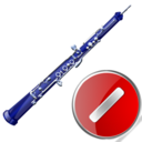 oboe,cancel,instrument,stop,no,close icon