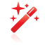 magic, red, wand icon
