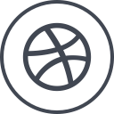 dribbble, media, online, social svg vector icon