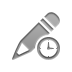 pencil,clock icon