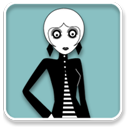 goth,girl,framed,child,kid,people,person,human,profile,account,user icon
