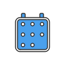 calendar, date, events, twitter svg vector icon