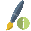 brush,info icon