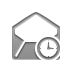 envelope,open,clock icon
