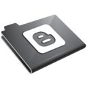 blogger, grey icon