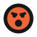 angry, emoji, irate, mad, yelling svg vector icon