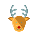 christmas, merry, nose, red, reindeer, rudolph svg vector icon