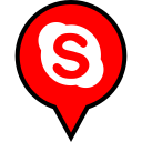 logo, pin, skype svg vector icon